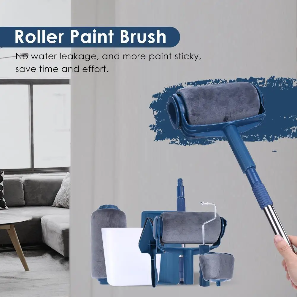 5/6/7pcs Paint Brush Roller Corner Brushes Set Household Use Wall Decorative Professional DIY Painting Brush Handle Tool