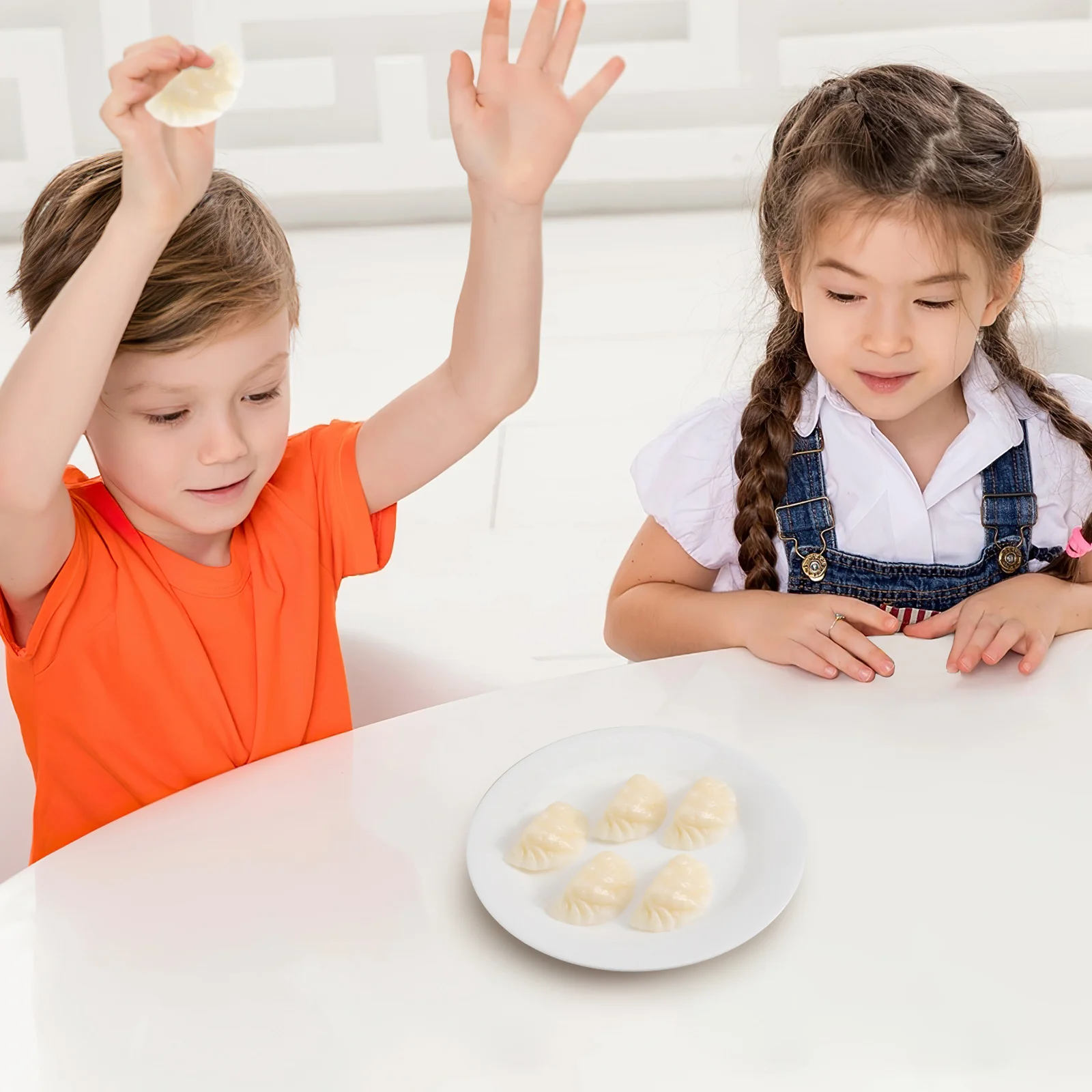 5 pezzi di gnocchi realistici da 6 cm, gnocchi d'imitazione, modelli, fotografia, bambino finto