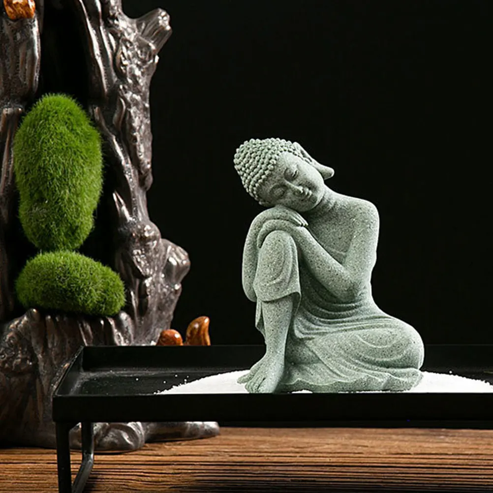 

Creative Buddha Statue Fish Tank Decor Home Decoration Zen Style Ornament Aquarium Accessories Religious Sculpture