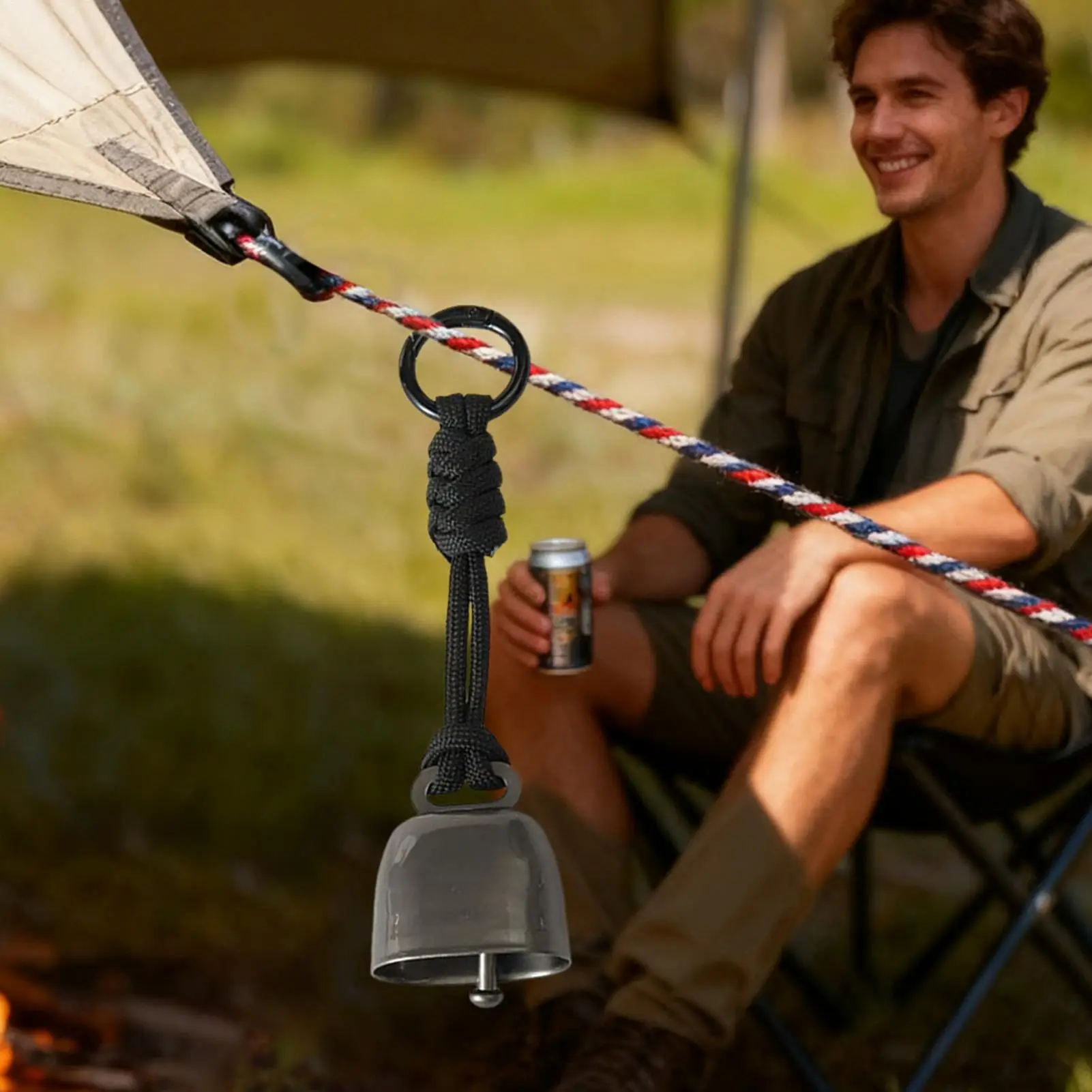 Bärenglocke, dekorative Bärenpräventionsglocke, Camping-Kuhglocke, Zubehör für Wandern, Camping, Outdoor, Reisen, Überleben, Berg, Offroad