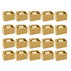 25pcs Simple Burger Fried Chicken Packing Boxes Picnic Food Containers Storage Box Party Decoration Accessories Kids Gift Holder