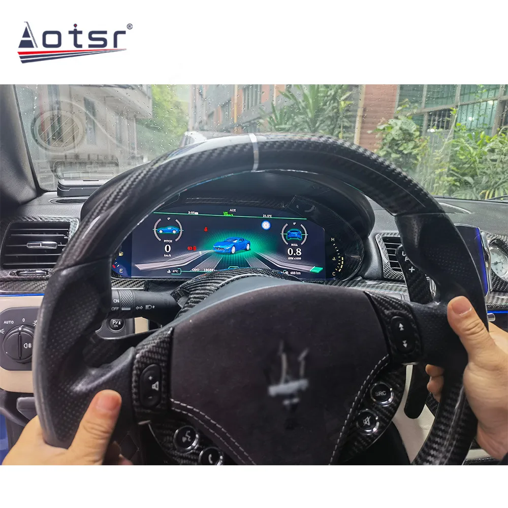 12.3 Inch New Digital Instrument Cluster For Maserati GT LCD Multimedia Player Dashboard Speedometer Car Accessories