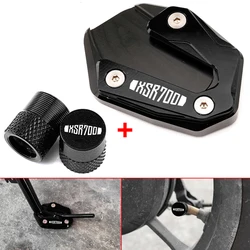 For XSR700 XSR xsr 700 2014-2024+ Accessories Motorcycle Kickstand Foot Side Stand Enlarger Pad & Tire Valve Cap