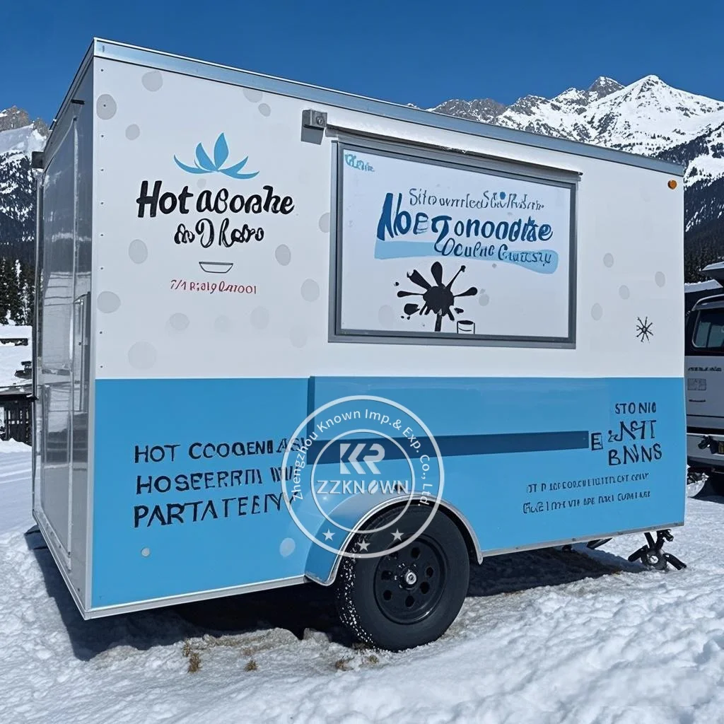 

2025 Portable Mobile Stainless Steel Food Trailer Mobile Kitchen Concession Food Cart for Outdoor Event Catering
