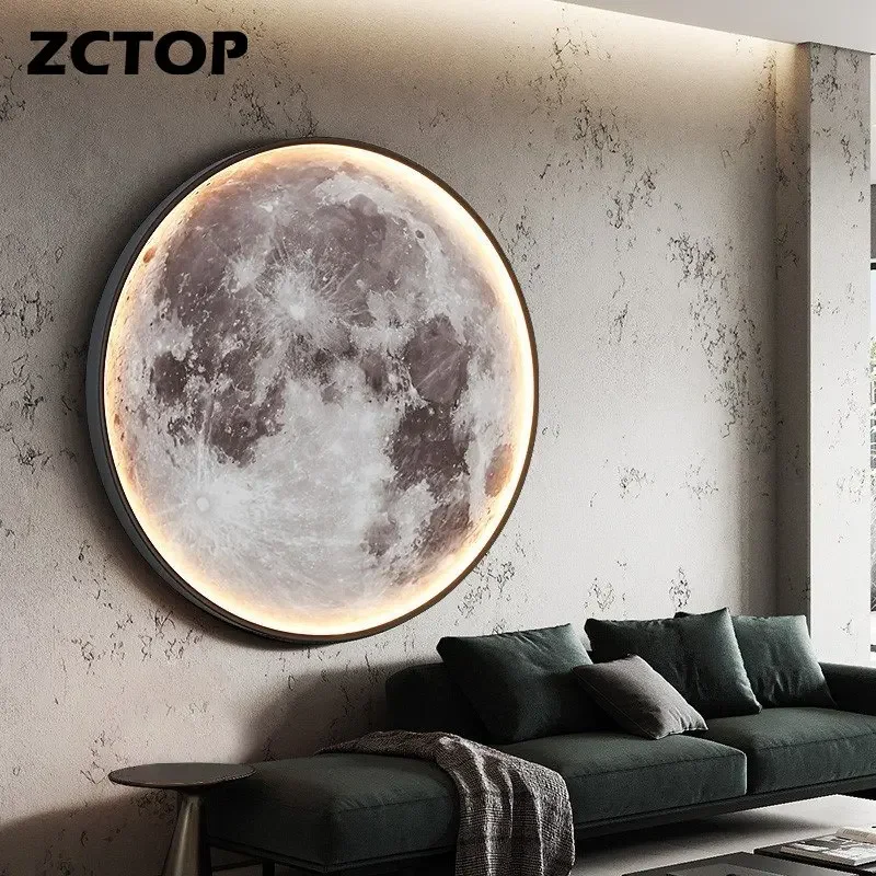 Luxury Moon Wall Lamp for Bedroom Living room Indoor Decor Wall Light Creative LED Moon Sconce Light Hallway Stair Aisle Fixture