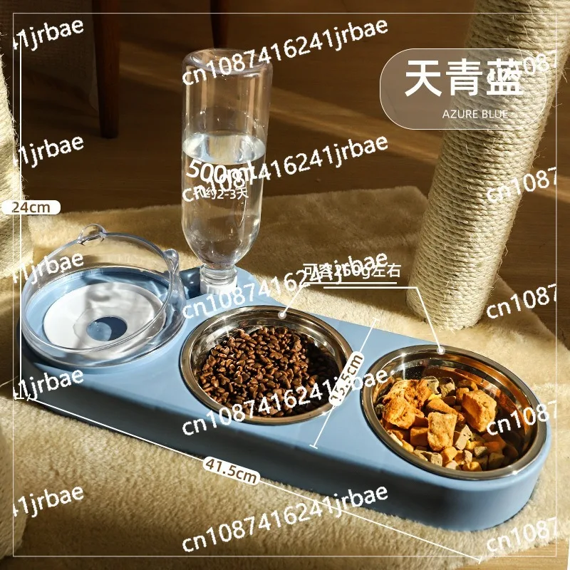 Pet Supplies Cat Drinker Automatic Feeders Food Bowl Dishes Water Fountain Cat Kibble Dispenser Pet Accessories Goods For Cats