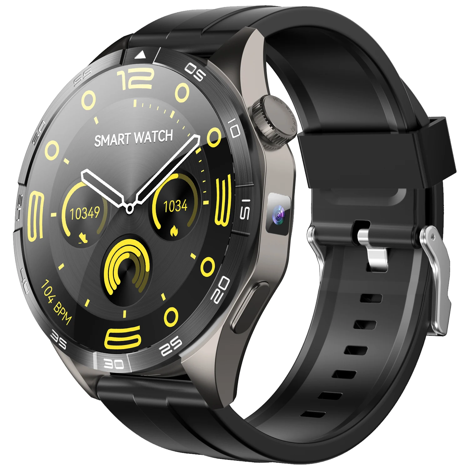 VALDUS WiFi GPS Heart Rate Monitor 200W Single Camera Smartwatch 4G Android 8.1 Mobile AMOLED Round Screen VG52 PRO Smart Watch