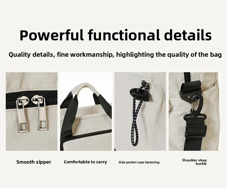 Fitness bag dry and wet separation waterproof sports handbag expandable outdoor short-distance men's and women's storage bags
