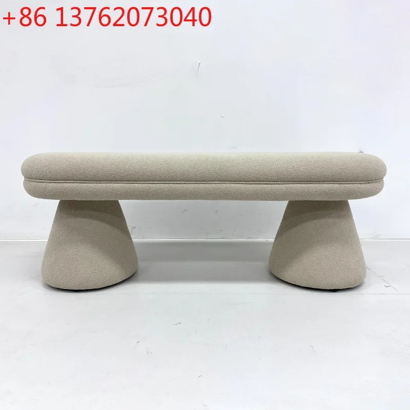 Nordic bedroom bedside stool hotel simple sofa leather strip home light luxury shoe changing stool