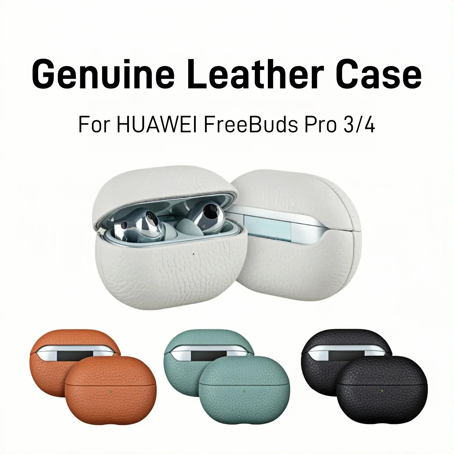 

For HUAWEI FreeBuds Pro 4 Leather Case Business Earphone Cases For FreeBuds Pro 3 Generation Cover Headset Shell MagSafe Cases