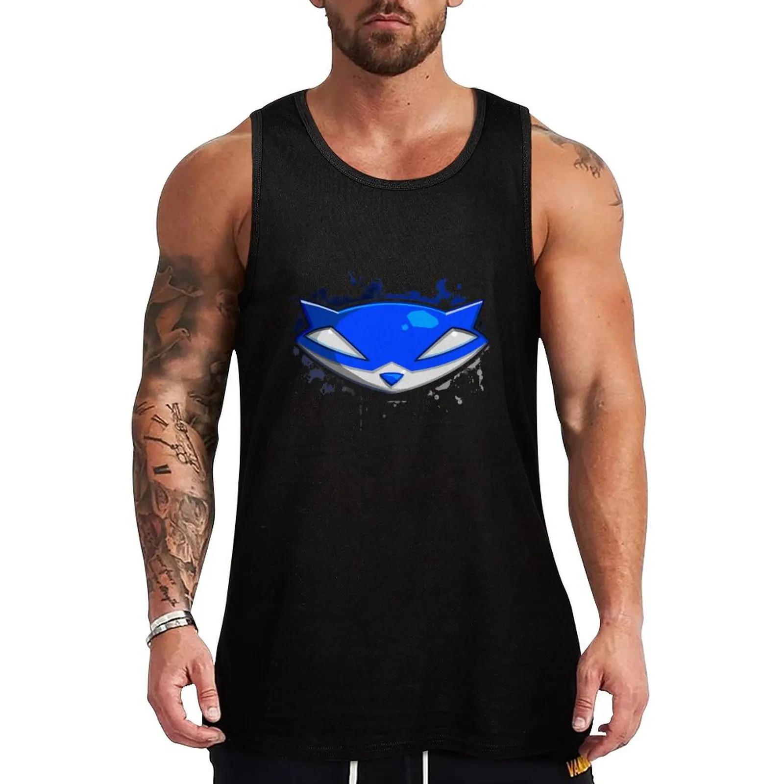 Sly Cooper Logo Tank Top Plain Basic Tank Top Cotton Soft Sleeveless Tee