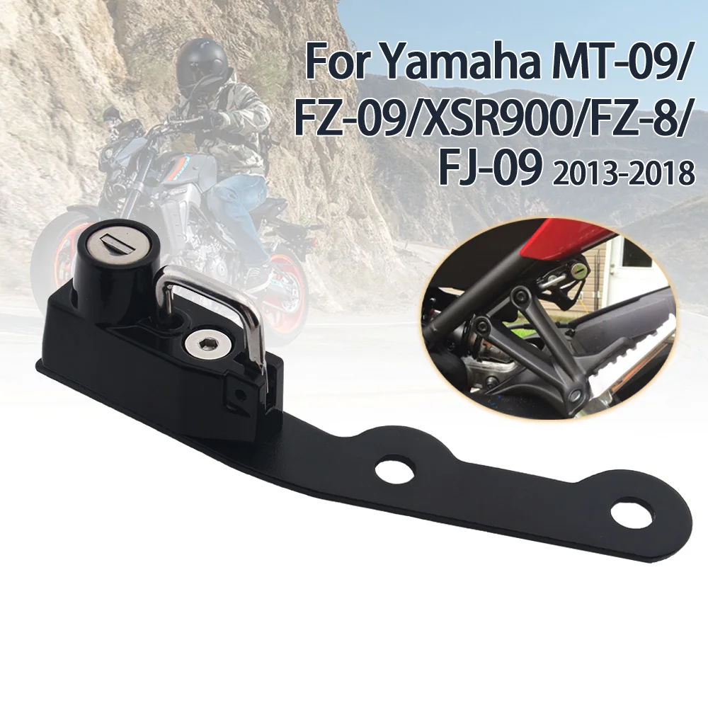 Motorcycle Helmet Lock Kit Helmets Security Anti-Theft Lock Rust-Proof Aluminum For Yamaha MT-09 FZ-09 FJ-09 XSR900 Accessories