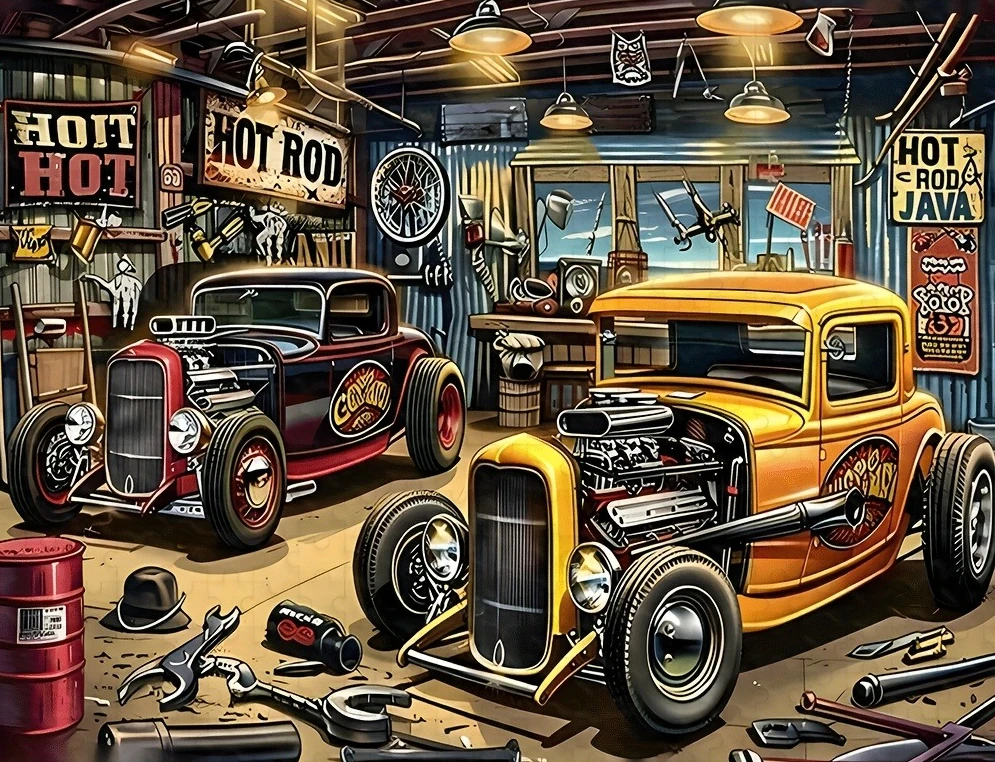 

Пазлы The Garage 500/1000/1200/2000 элементов: семейные игры для игровой комнаты, спальни, подарки, декор для дома