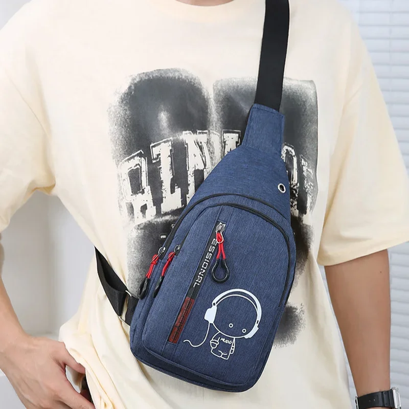 In Stock Men's Chest Bag 2026 New Casual Fashion Shoulder Bag Male Hand Crossbody Korean Cycling Backpack Fast Delivery