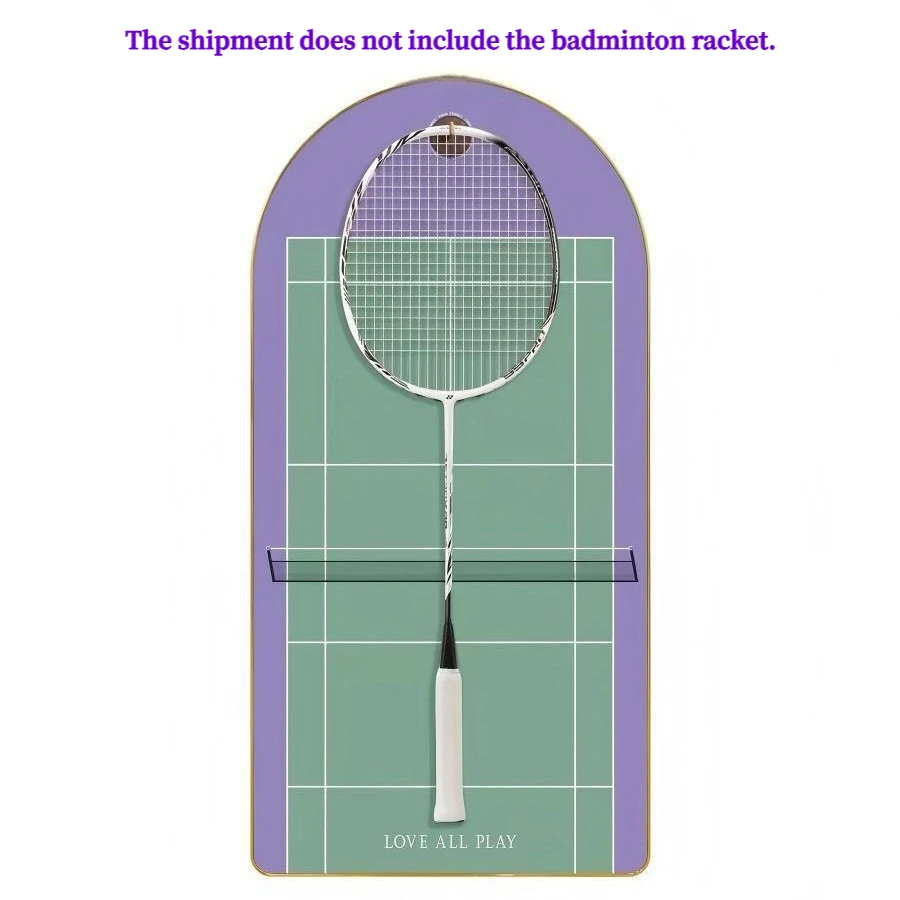 Badminton Racket Display Frame French Style Home Decor Wall Mounted Rack for Racket Collection