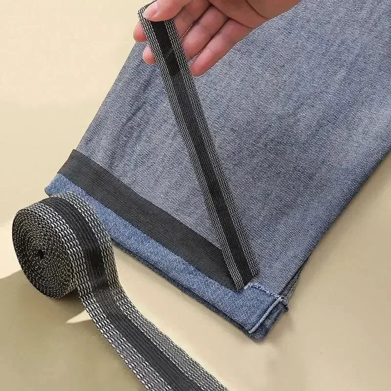 1/50M Self-Adhesive Pants Hem Paste Tape Trouser Edge Paste Iron-on Pant Shorten Repair Jean Hemming Tape For DIY Sewing Fabric