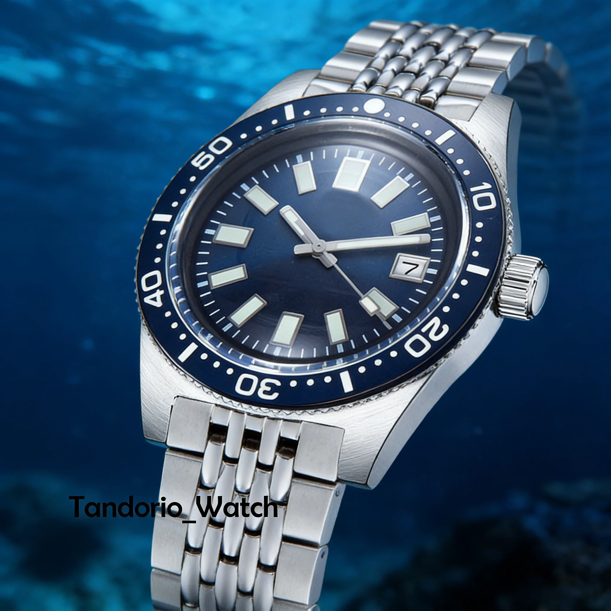 

Tandorio 41 мм мужские механические часы для Японии NH35A механизм куполообразное сапфировое стекло 30ATM 62MAS стильные наручные часы для дайвинга светящиеся