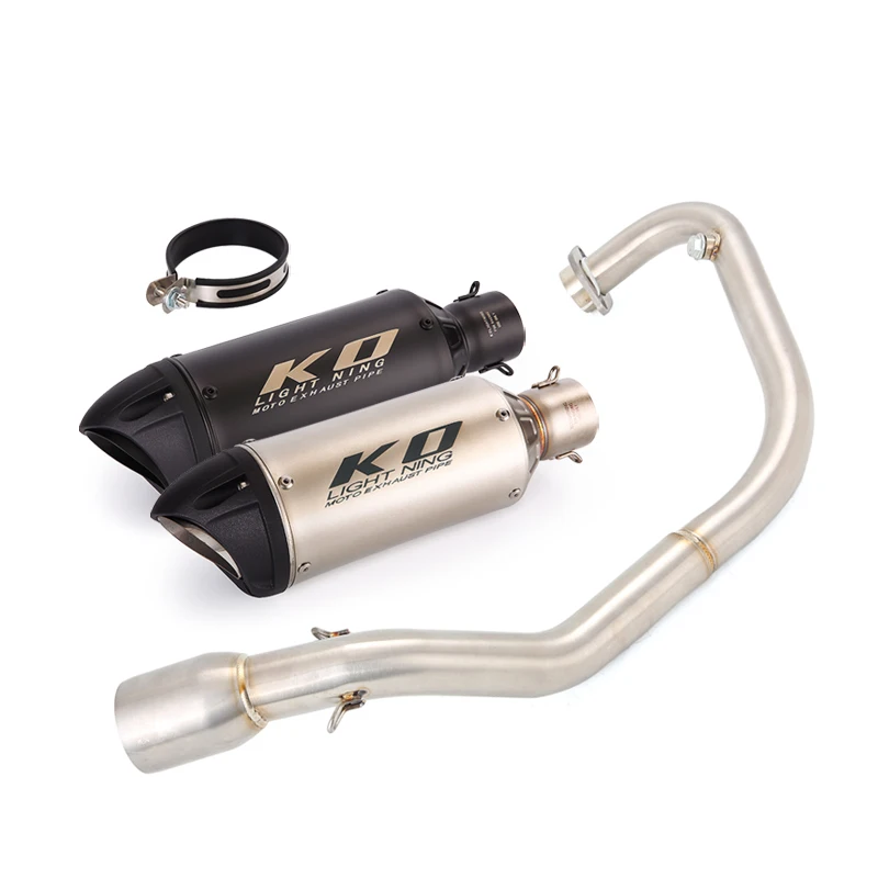 

Slip On For CF Moto ST125 Motorcycle Whole Exhaust System Header Link Pipe 51mm Muffler Stainless Steel Escape Tail Can