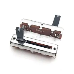 1 Piece SC2042N 35MM Single Sliding Potentiometer 4 Feet B100K Straight Slide Fader Handle Length 15MM With Midpoint