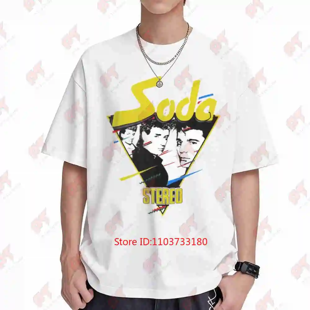 Soda Stereo Band 90s Retro Streetwear Typography Short Sleeve Tee 100% Cotton T-Shirt