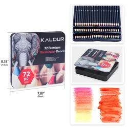 KALOUR 72Pcs Set di matite colorate ad acquerello matita a colori da disegno professionale per forniture artistiche per schizzi da colorare per artisti