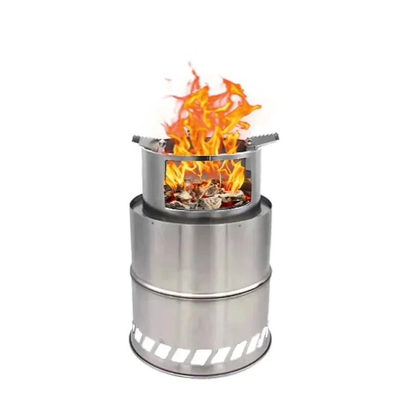 Stainless Steel Outdoor Furniture Smoke Free Tabletop Fire Pits Wood Collapsable Fire Pit