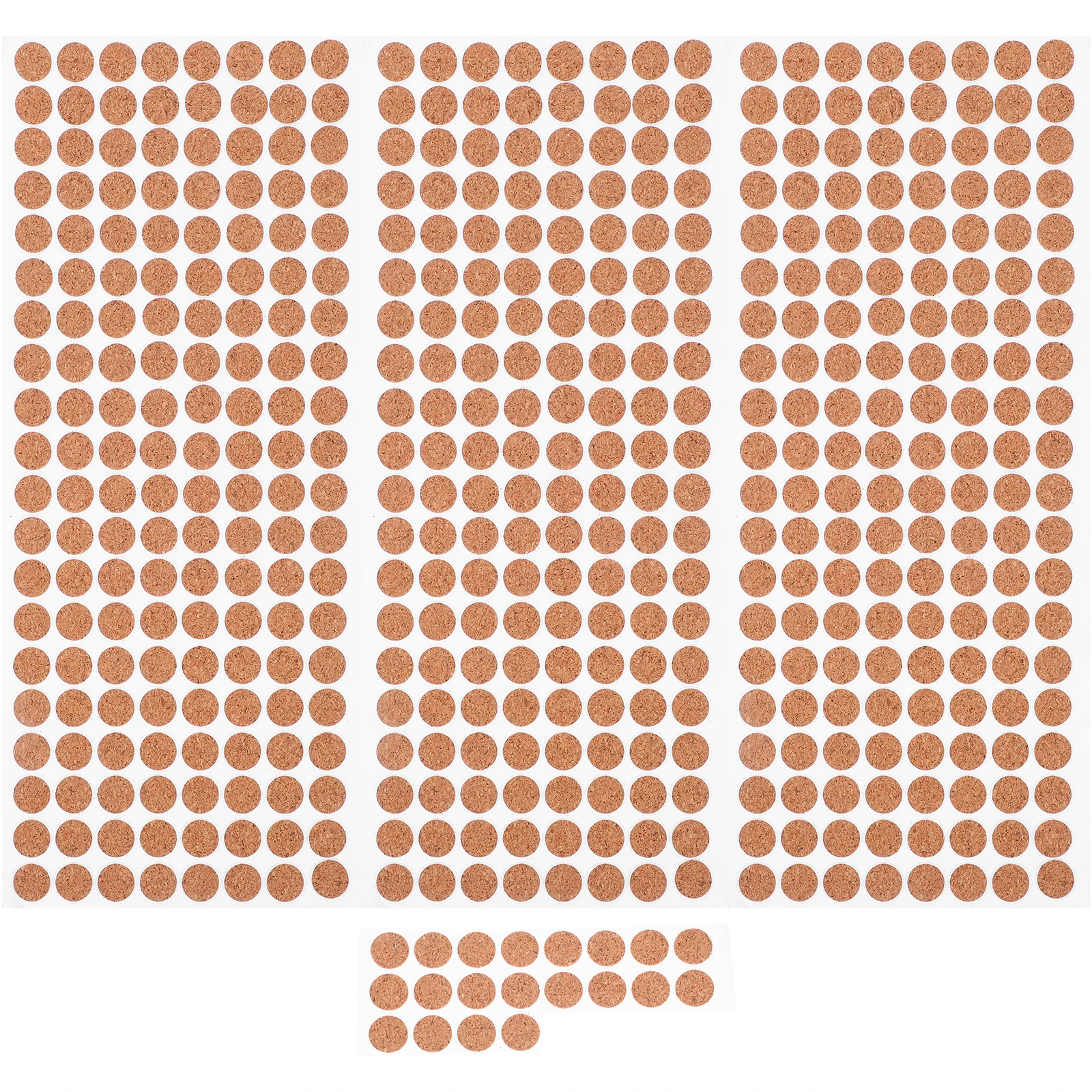 500Pcs Soft Cork Anti-Slip Pads 10Mm Self Adhesive Round Dots for Furniture Cabinet Door Bumpers Vibration Damping Noise