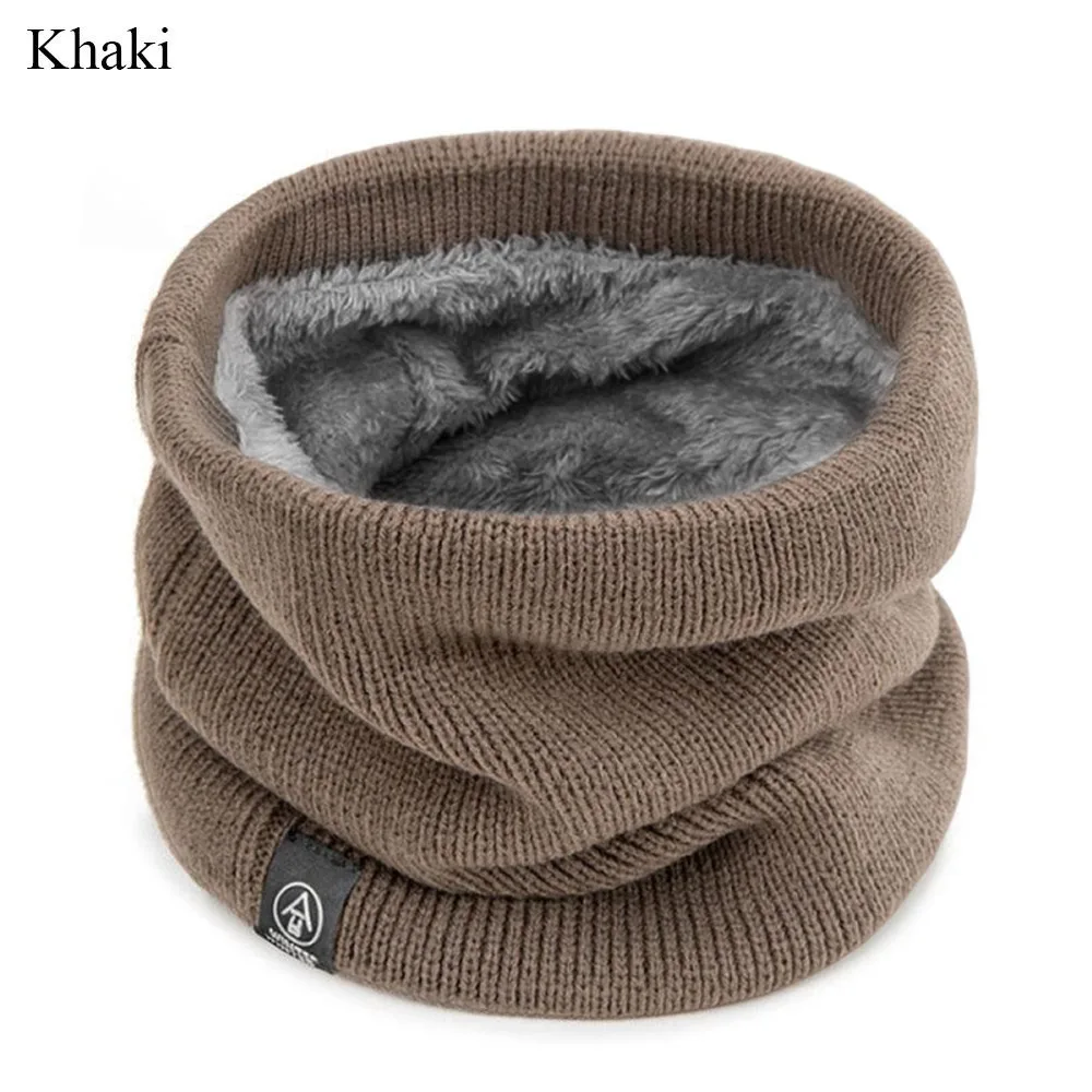 

Fashion Soft Knitted Neck Warmer Thickened Lining Wool Fur Sport Scarf Keep Warm Neck Scarves Skating Running