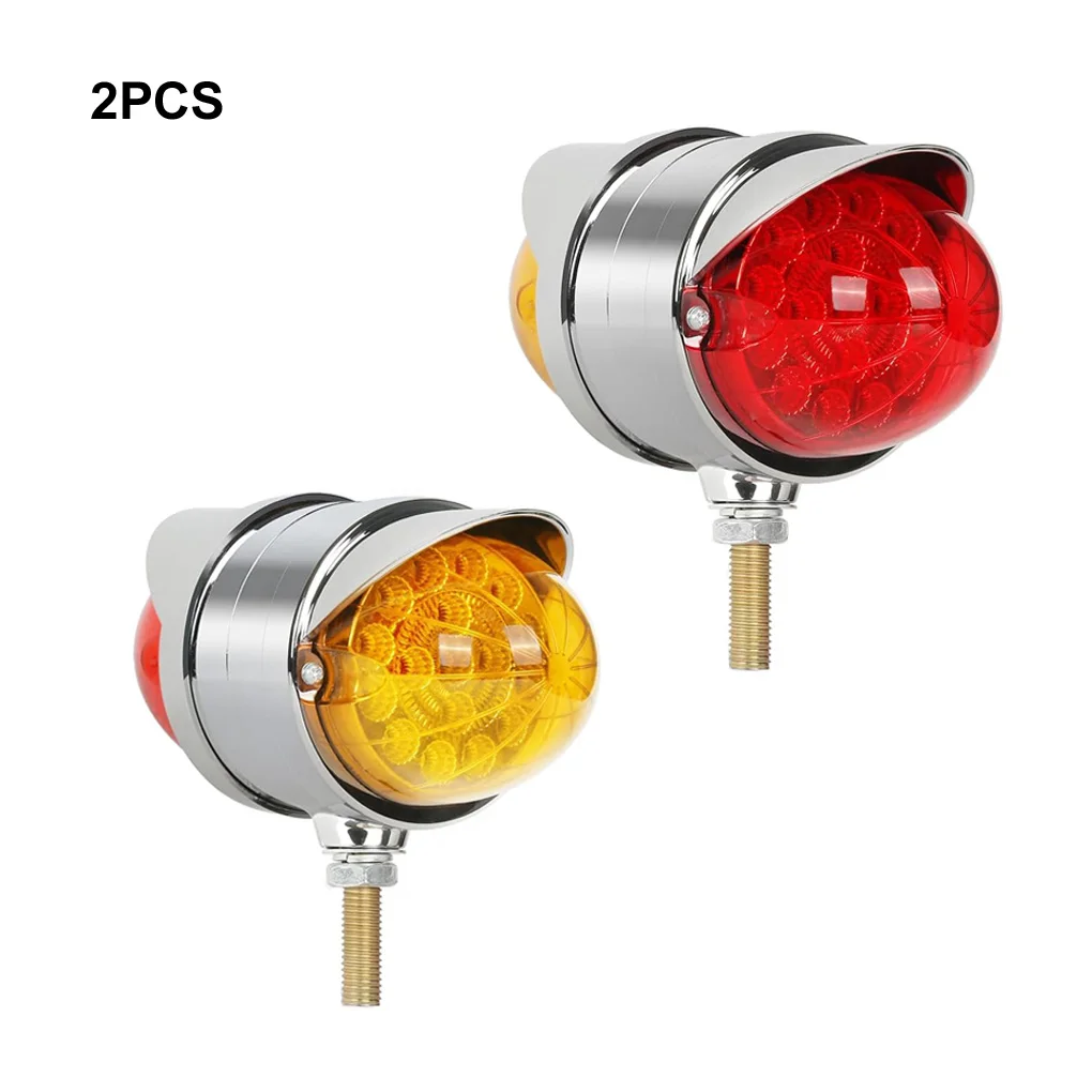 

2PCS 12V 34LED Truck Pedestal Fender Light Dual Face LED Turn Signal Lamp for Trailer Lorry Camper Van ATV Side Marker Lights