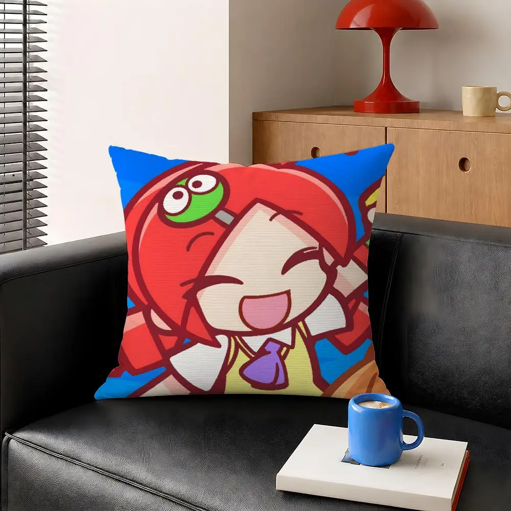 Game Puyo Pop Fever Puzzle Cushion Cover Decorative Pillowcase Soft Short Plush Cozy Durable Sofa Home Decor Items Gift