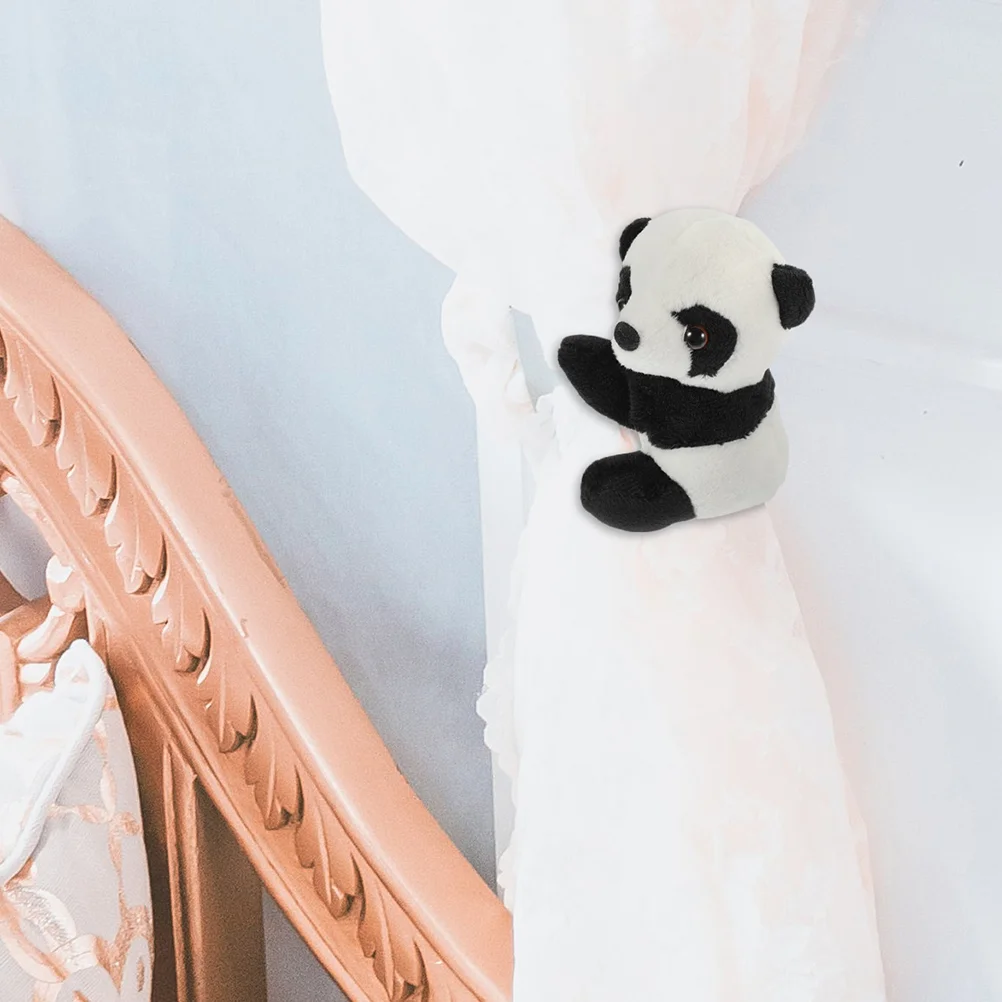 4 Pcs Simulation Panda Clip Plush Animal for Home Memo Cute Clips Pp Cotton Photo