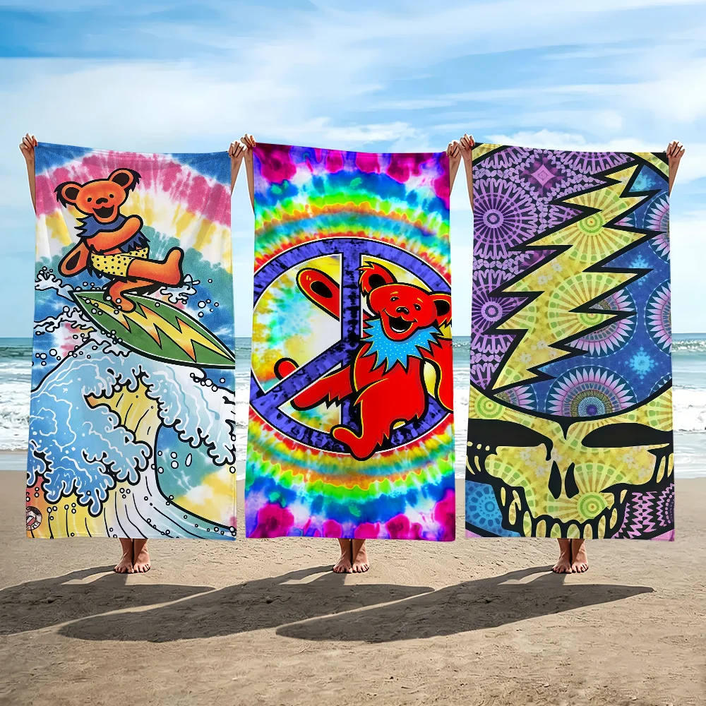 Rock Band G-Grateful Dead Towel Beach Towel Travel Lightweight Skin Friendly for Pool Beach Camping Cruise Summer