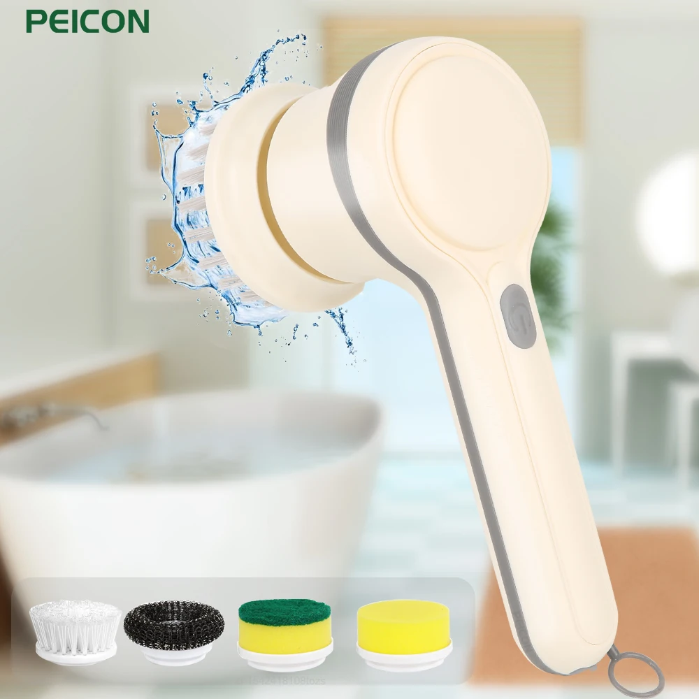 Electric Bathroom Cleaning Brush Multifunctional Household Wireless Electric Rotary Cleaning Brush for Bathroom Cleaning Brush