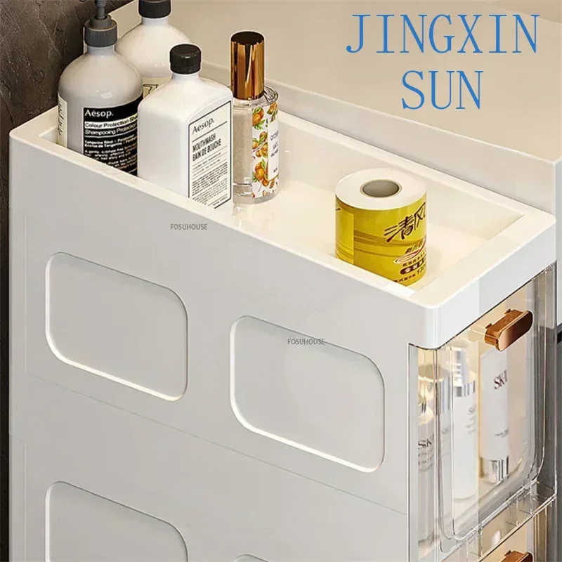 Multi-layer Storage Cabinet With Drawer Waterproof Dustproof Toilet Edge Organizer Home Furniture Bathroom Gap Storage Cabinet
