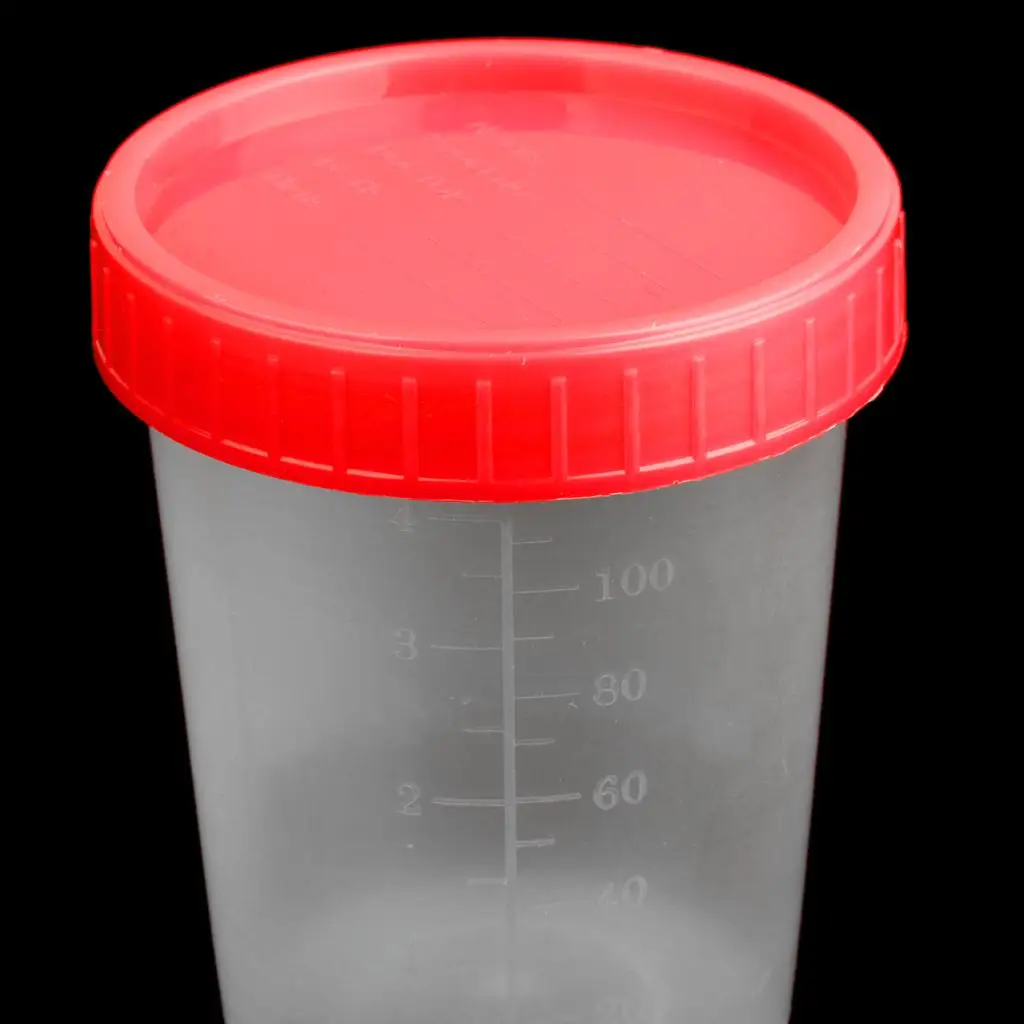 120ML 4oz Clear Plastic Graduated Measuring Specimen Cup Sterile Container