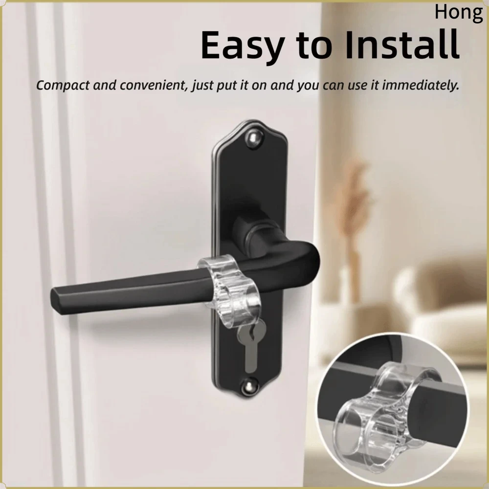 1pc PVC Door Handle Bumper Silicone Anti-collision Silicone Door Knob Protector Clear No Drill Door Bumper Ring Home Office