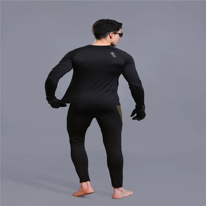 Conjunto ropa interior térmica compresión hombre forro polar invierno - imagen 5