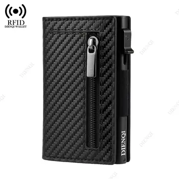 RFID信用卡夾男士皮夾奢華錢袋金屬鋁合金超薄小巧智慧簡約男士皮夾 10 最佳銷售 金屬錢包 - №8