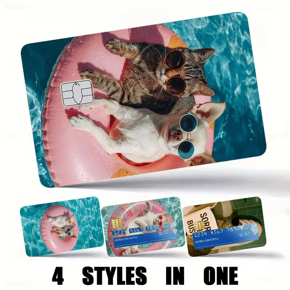 Funny Cat Daily Life-e Credit Card HD Stickers Premium matte film effectively prevents fingerprints and daily abrasion.