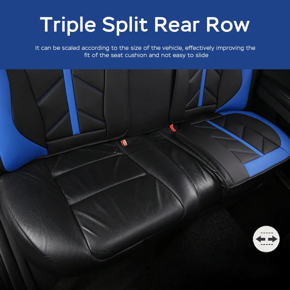 أغطية مقاعد السيارة الفاخرة 5 مقاعد مجموعة كاملة وسادة جلدية غطاء وسادة السيارة مقاوم للماء واقيات مقاعد جلدية