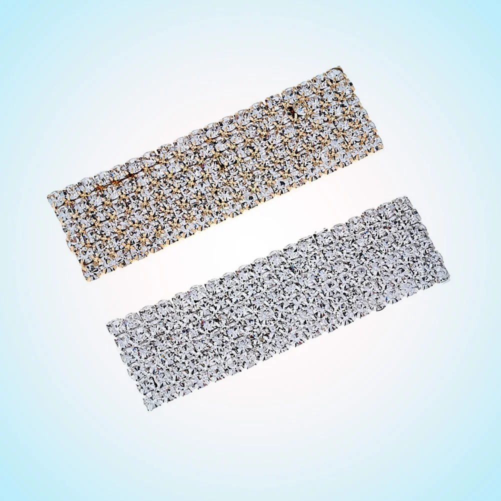 

2pcs Diamond Hairpins Hair Clips Alloy Headdress Barrettes for Women Girls Ladies hair clamp rhinestone hair clip