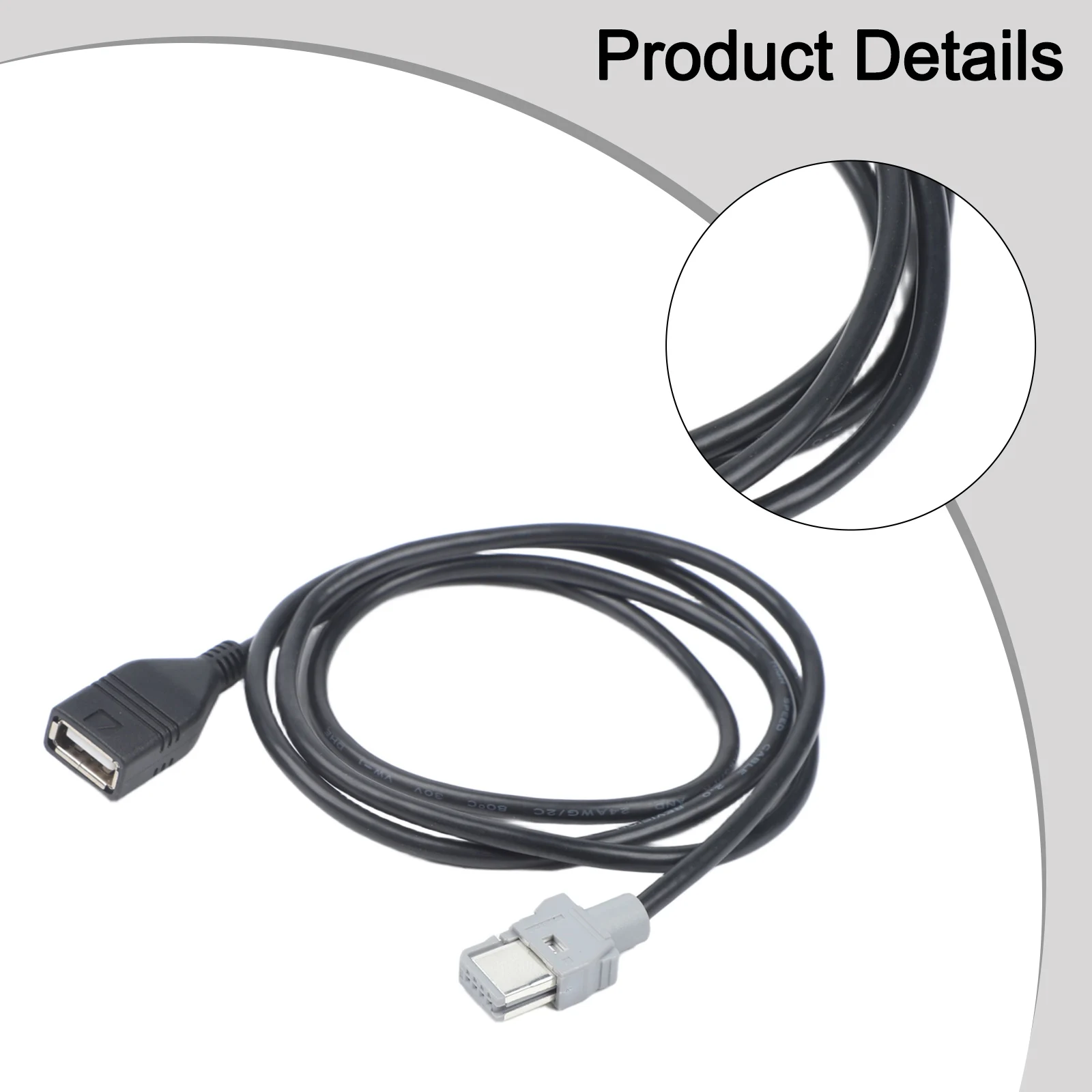 Head Unit USB Cable 4-Pin USB Cable 4-pin Connector Quick Installation Wear-resistant Non-deformable 4 Pin Usb Adapter Cable