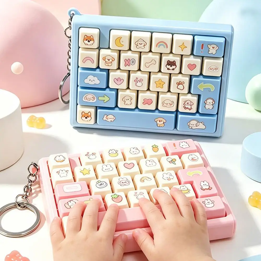 Cute 26 key stress reducing keyboard creative mechanical healing tool popular pendant small gift accessories Wholesales