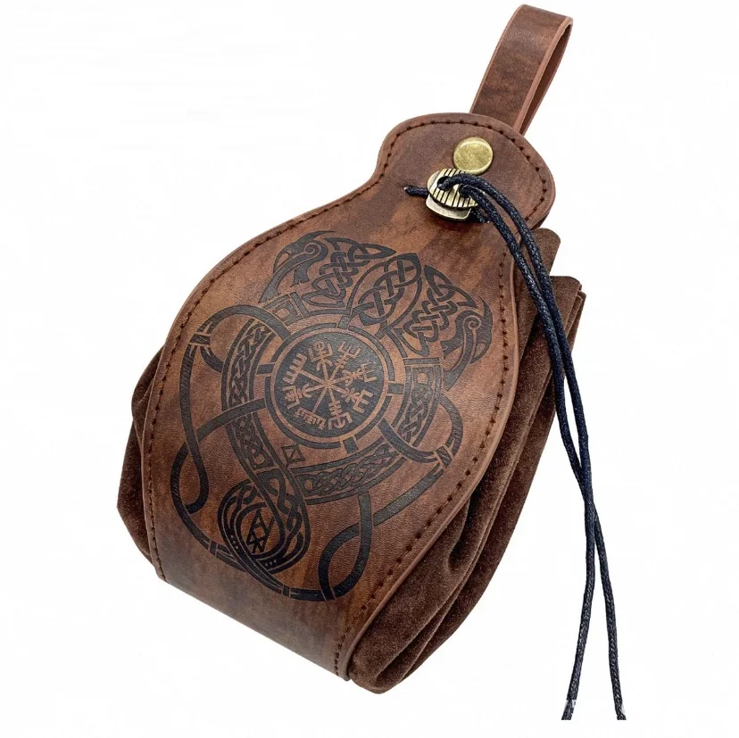 Echt leer DND dobbelstenen tas lade - schattig trekkoord etui RPG D&D rollenspel portemonnee cadeau-ideeën STZ04