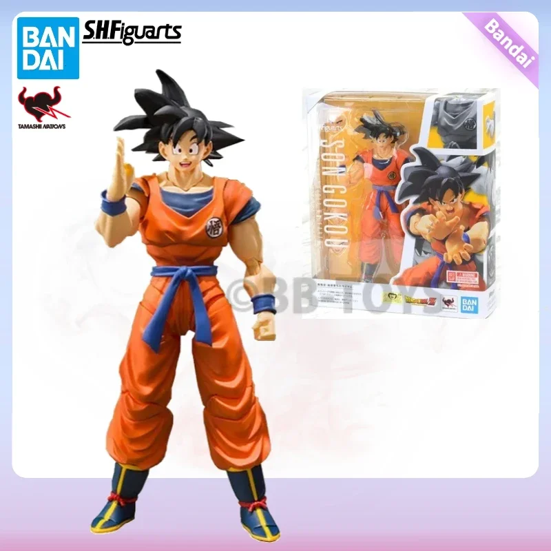 In Stock BB Anime Figure Bandai Dragon Ball Z   SHF Super Saiyan Black Hair Son Goku Kakarotto 2.0  Action Toys