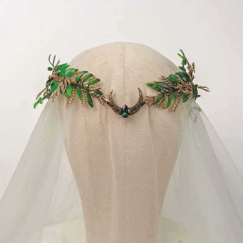 

Women Girls Wedding Renaissance Party Photo Shoot Handmade Floral Fairy Headpiece Woodland Elven Circlet Forest Wreath