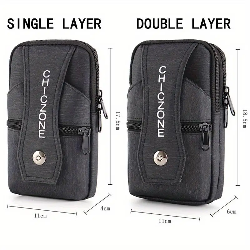 مقاوم للماء المرأة الخصر حقيبة محفظة طبقة واحدة/مزدوجة في الهواء الطلق التكتيكية الخصر حزمة مراوح مع حزام الرجال الهاتف الحقيبة للجنسين المحافظ #6