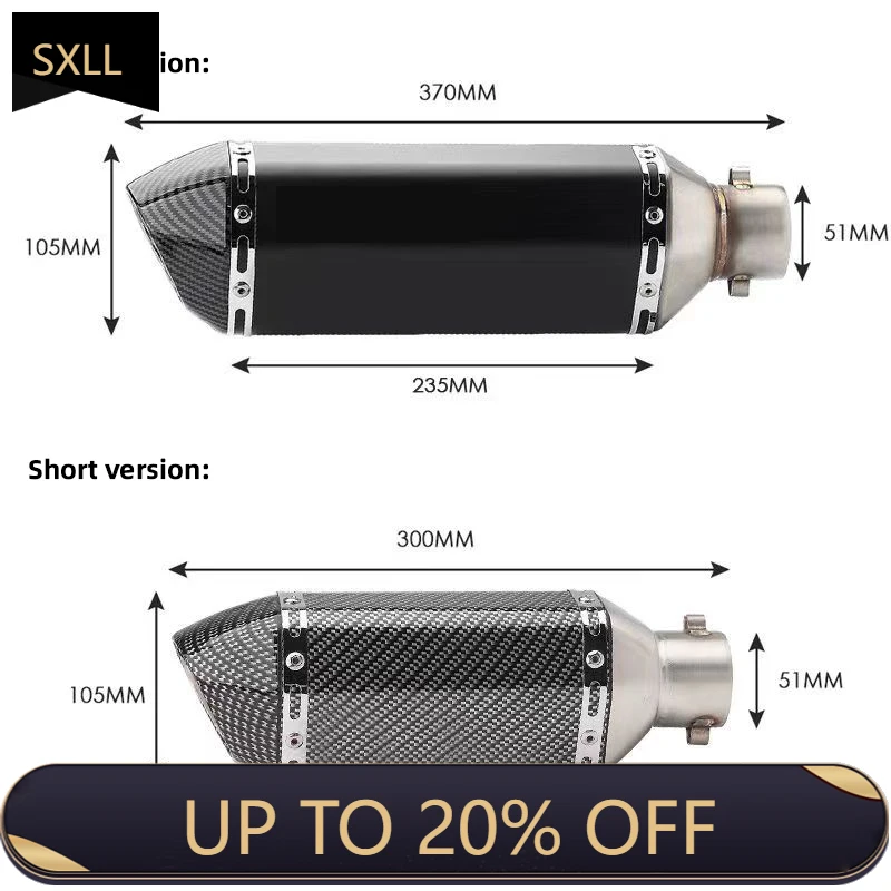 

SXLL Wholesale motorcycle sports car modified 250 hexagonal scorpion motorcycle exhaust pipe universal