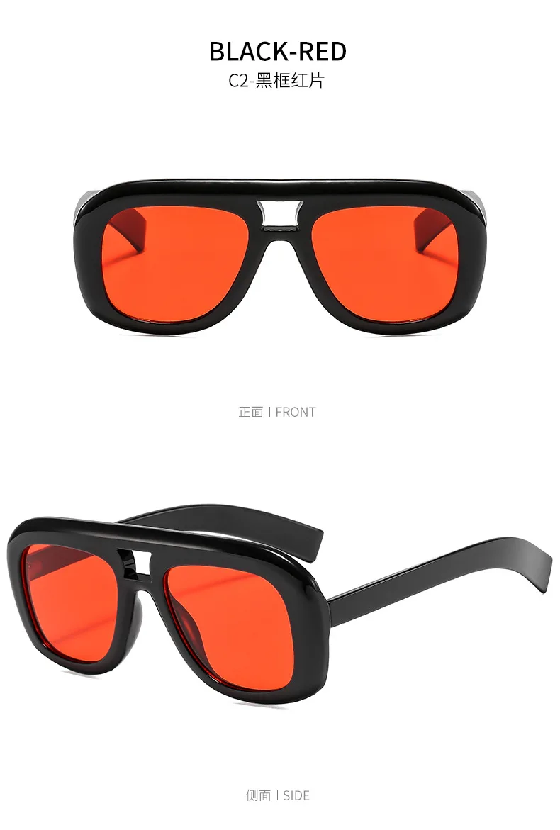 Vintage Quadratische Übergroße Sonnenbrille für Damen Neue Mode Braun Verlaufsgläser Damen Sexy Fahr- und Outdoor-Brillen UV400 – Detail 7