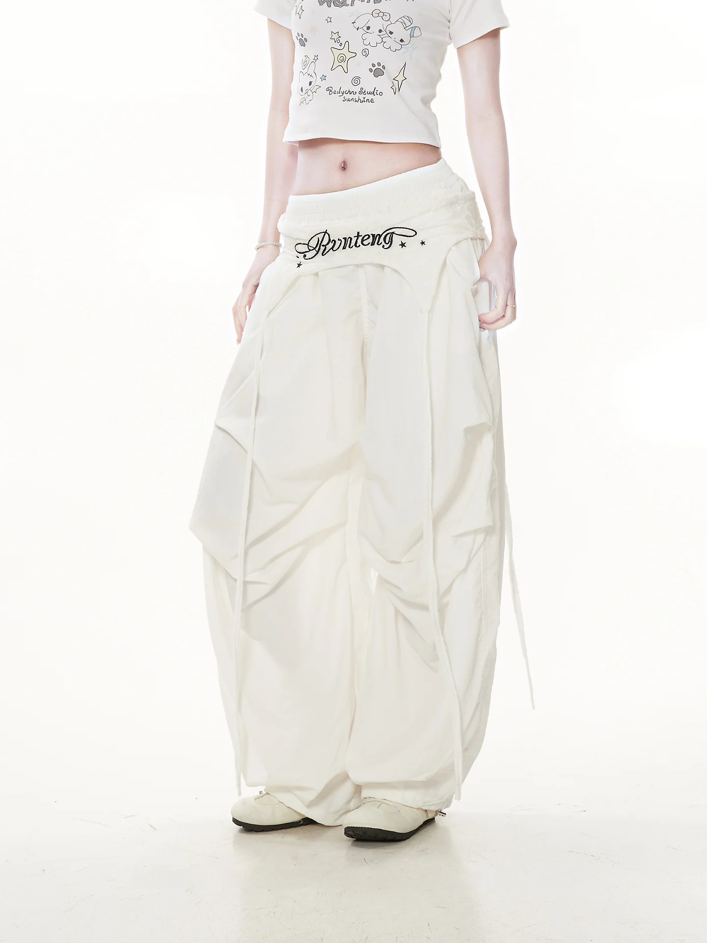 

American High Street Casual Wide Leg Pants Loose Workwear Trousers Women's Style 2026 New Loose High-End Feeling White Pants